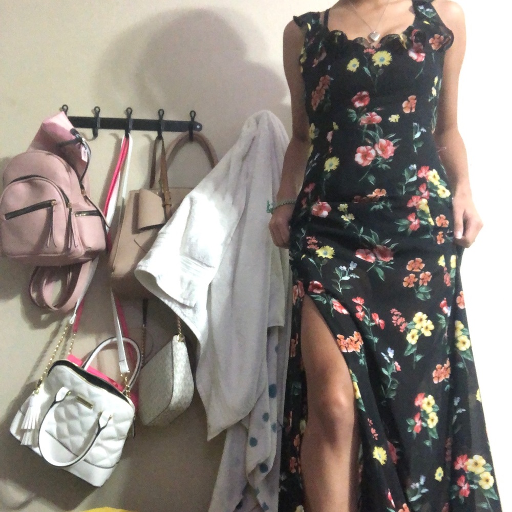 Flower pattern long dress🌸